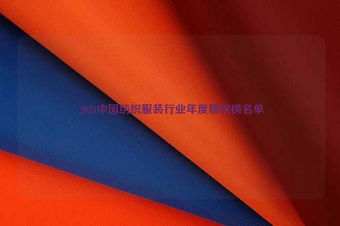  2021中國紡織服裝行業年度精銳榜名單
